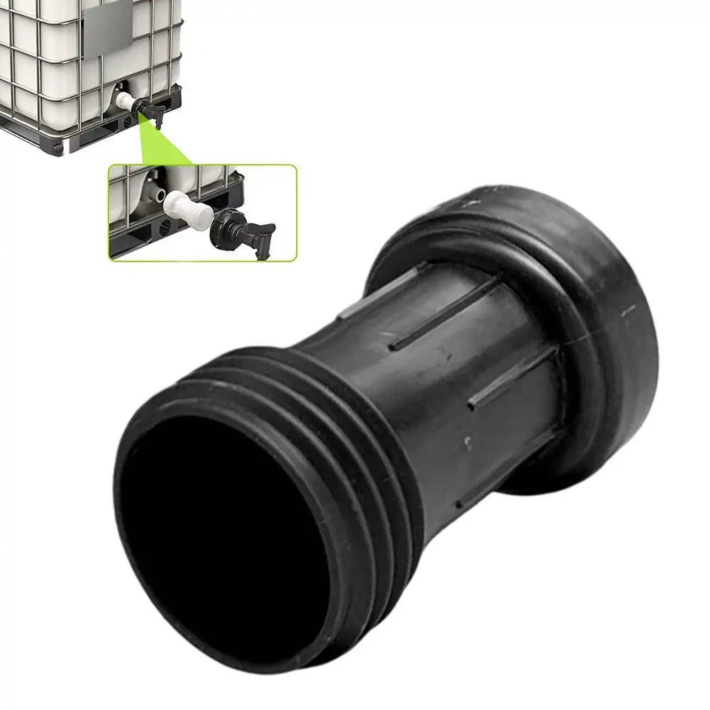 IBC S60 Water Outlet Extension Pipe | PVC Tank Adapter Pipe Fitting Adapter QXL black