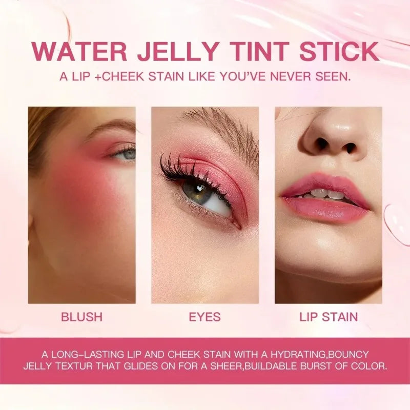 3-in-1 Jelly Blush Stick | Lip Balm, Eyeshadow & Blush Multi-Use Blush Stick QXL