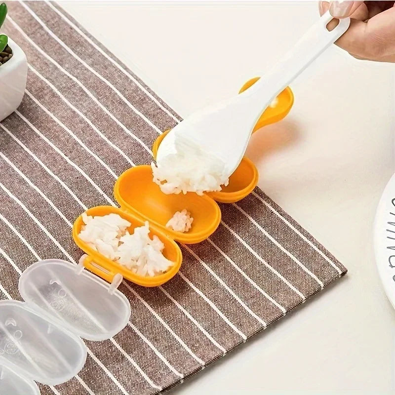 3-Piece Rice Ball Mold Set | Shake & Serve Onigiri Sphere Tool Rice Ball Mold QXL