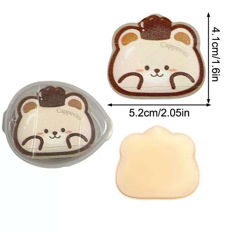 4-Pack Bear Finger Makeup Puffs | Air Cushion Sponge Applicator Makeup Sponge Puffs QXL