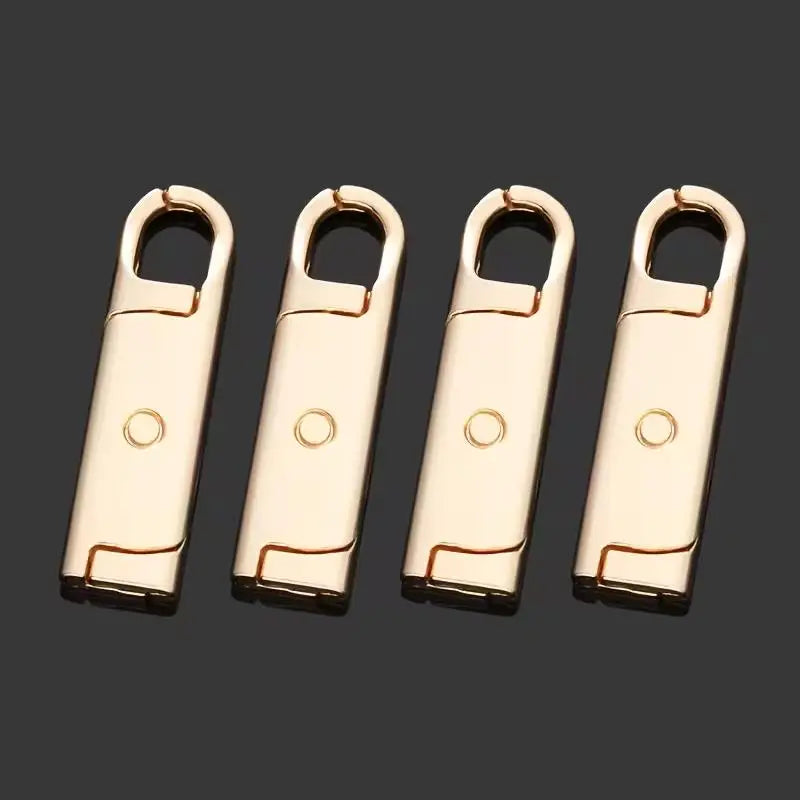 4-Pack Rotating Alloy Zipper Pulls for Luggage & Bags Zipper Pull Charms QXL