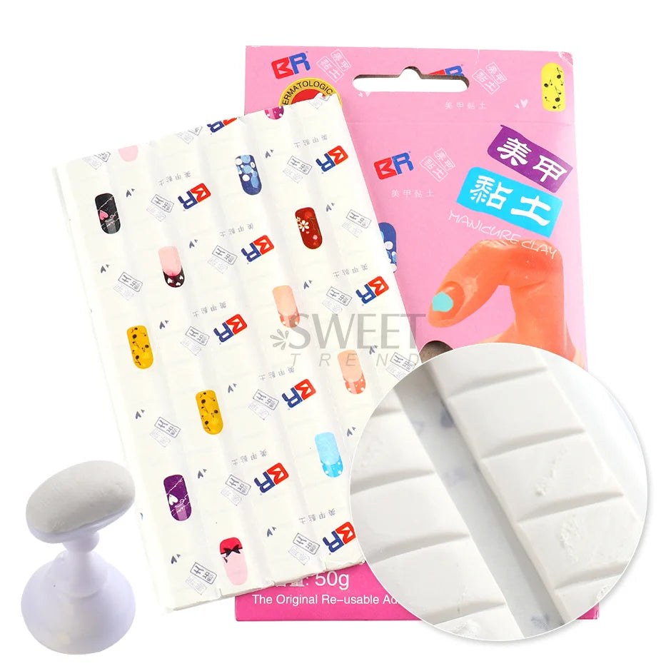 Reusable Nail Display Clay Tips Holder | 48pc Practice Tool Nail Display Clay QXL