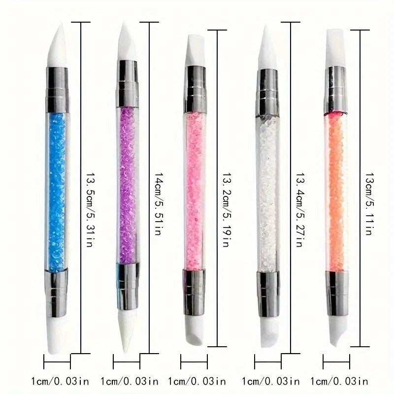 Double-Head Silicone Nail Art Pen | Embossing & Clay Tool Set Nail Art Pen Set QXL