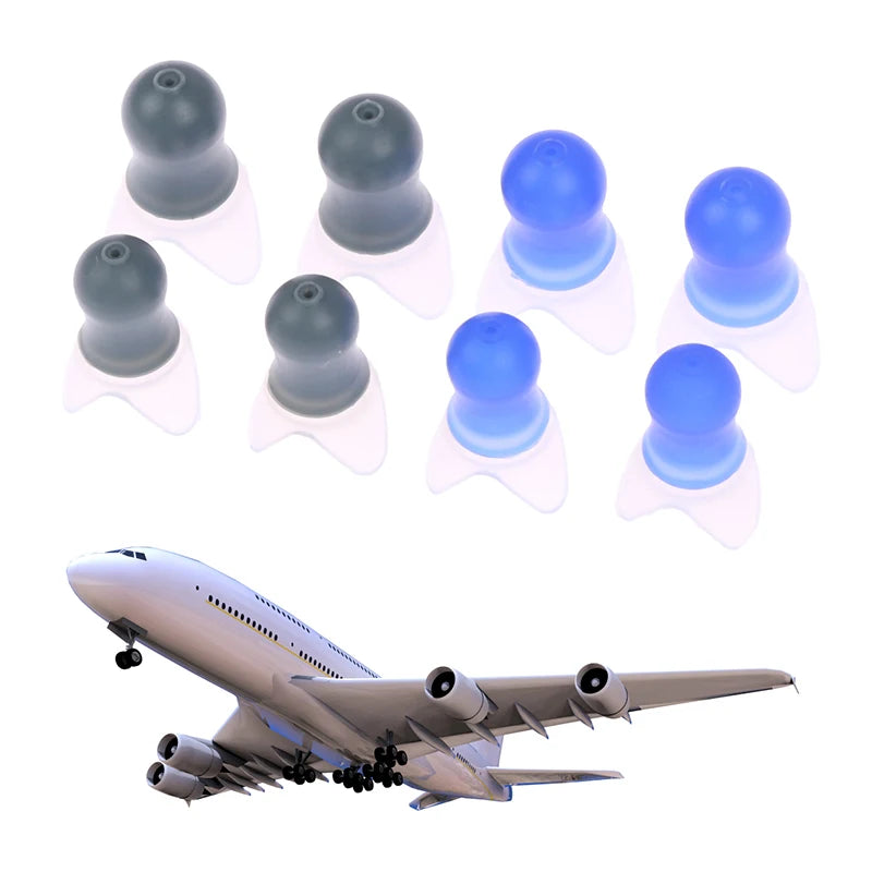 Silicone Pressure Equalizing Earplugs | Flight & Sleep Use Silicone Earplugs QXL