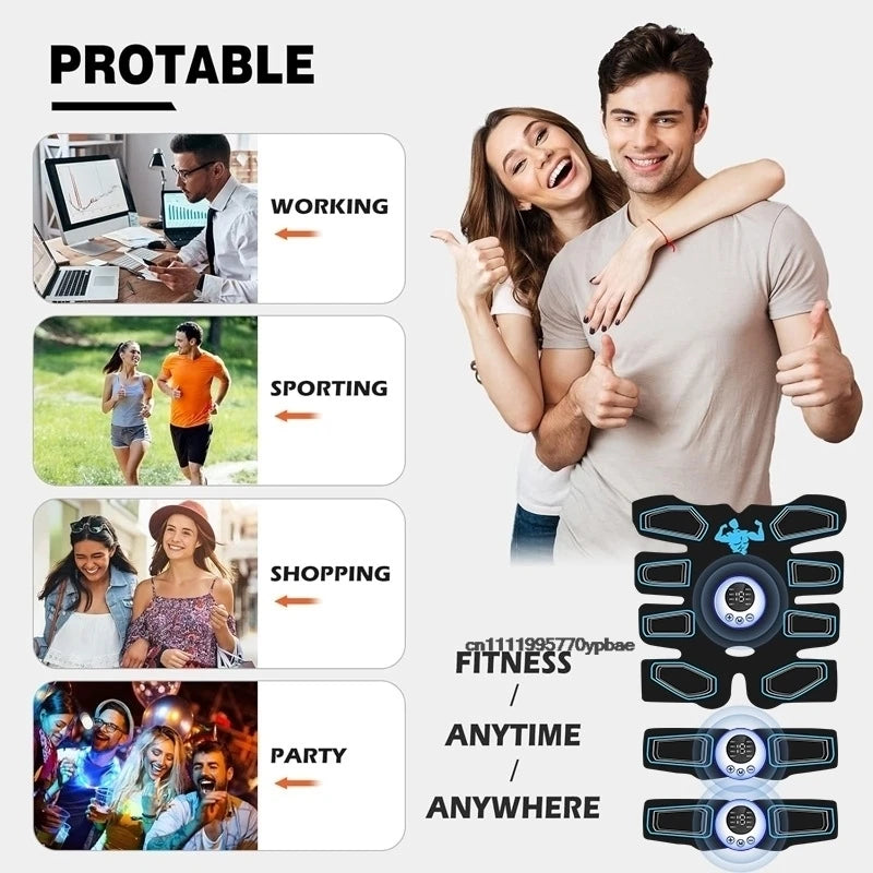 Wireless EMS Abdominal Trainer | Core Toning & Sculpting EMS Ab Trainer QXL