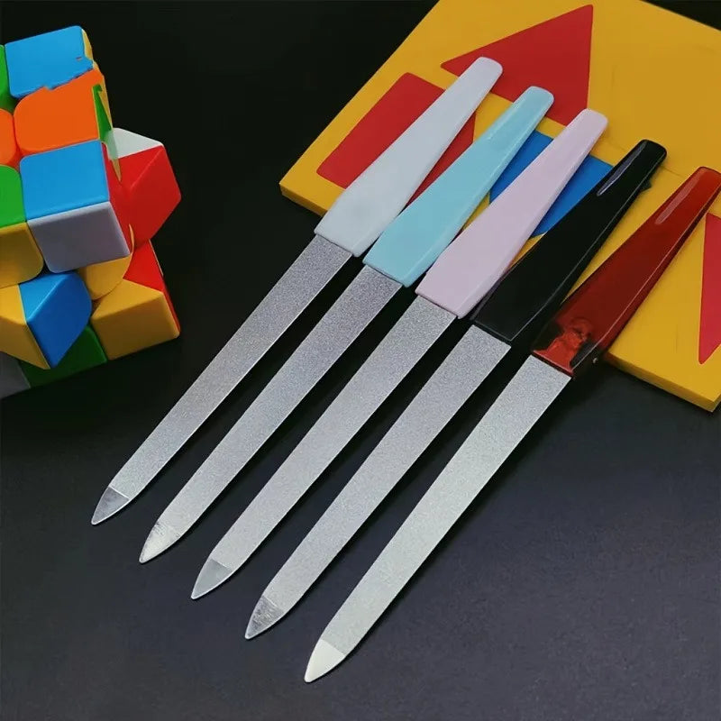 7-Piece Double-Sided Nail File Set | Stainless Steel Manicure Nail File Set QXL