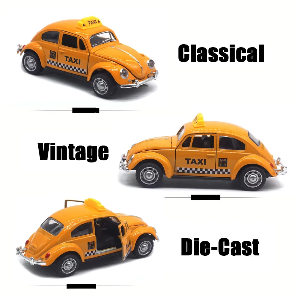 1:32 Die-Cast Vintage Racing Car | Pull-Back Metal Toy Die-Cast Toy Car QXL Yellow with OPP Bag