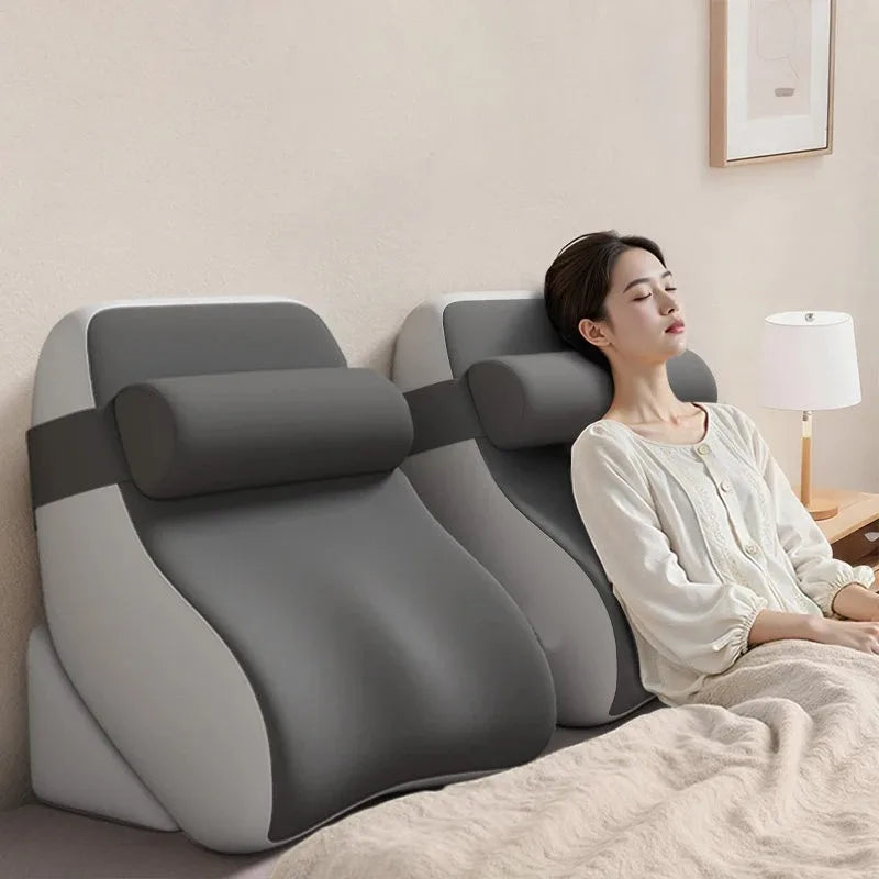 XL Ergonomic Reading Pillow | Memory Foam Wedge & Side Pockets Reading Pillow QXL