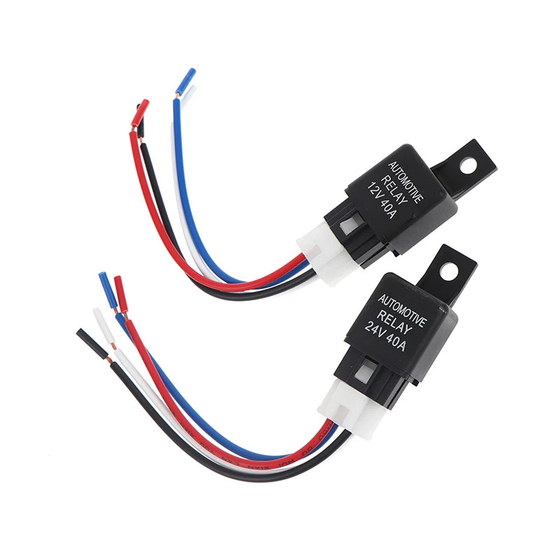 40A 4-Pin SPST Car Relay 12V 24V | Automotive Electrical Switch Automotive Relay QXL