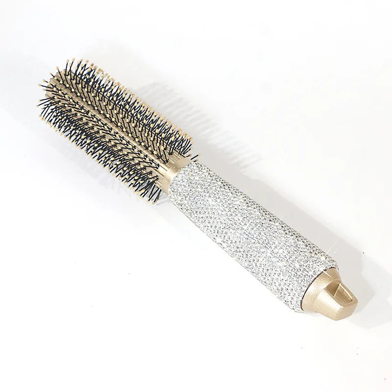 Diamond Anti-Static Air Cushion Rolling Comb | Curly Hair Air Cushion Comb QXL golden