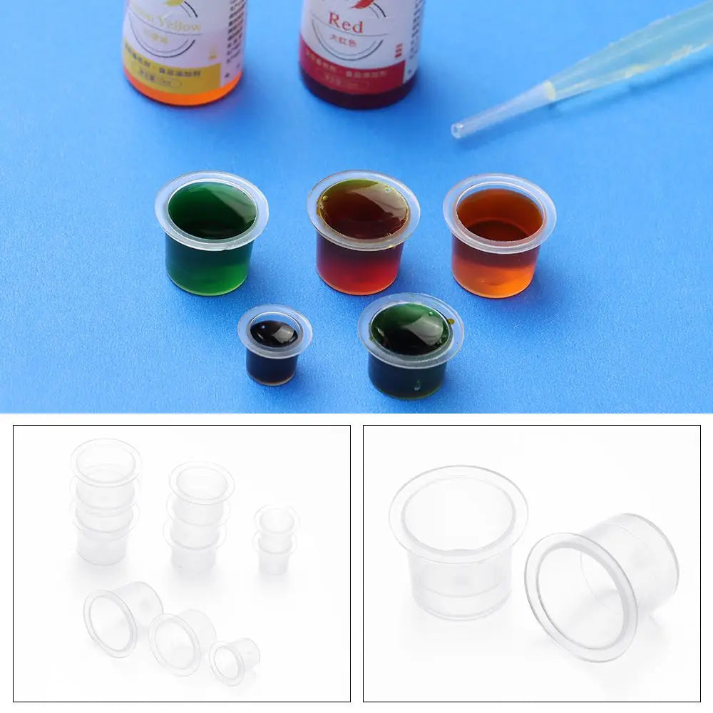 100-Pack Disposable Tattoo Ink Caps S/M/L | Pigment Cups Tattoo Ink Caps QXL