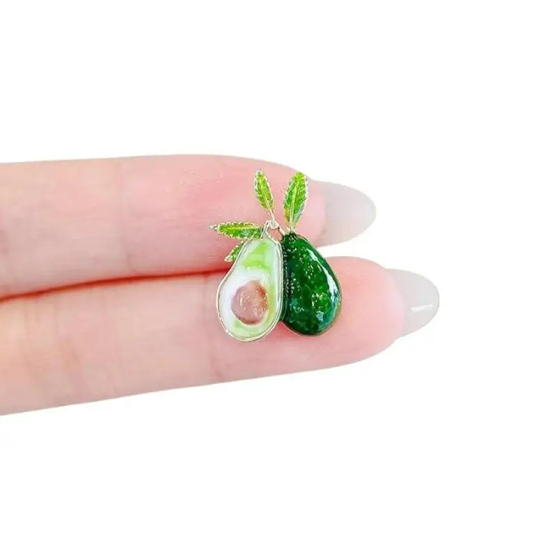 Enamel Avocado Brooch Pin | Fashion Coat & Clothing Accessory Enamel Brooch Pin QXL