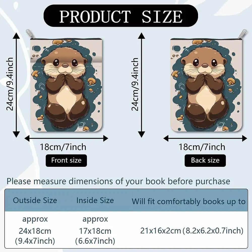 Beaver Print Polyester Zipper Storage Bag 24x18cm | Gold Zipper Storage Bag QXL