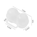 2-Cell Portable Plastic Egg Carrier Box | Shock-Absorbing Tray Egg Storage Box QXL B402 -Clear