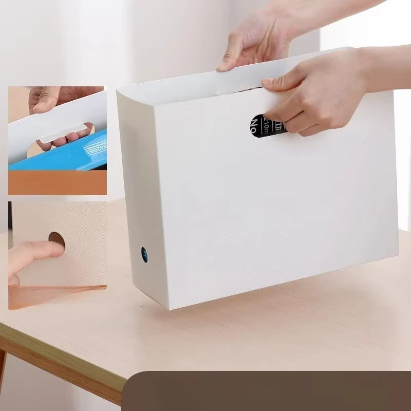 Foldable Plastic File Storage Box & Vertical Book Rack File Organizer QXL