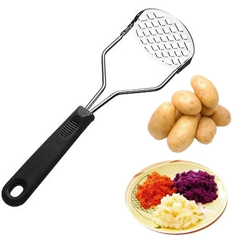 Stainless Steel Manual Garlic Press & Potato Masher Tool Garlic Press & Masher QXL