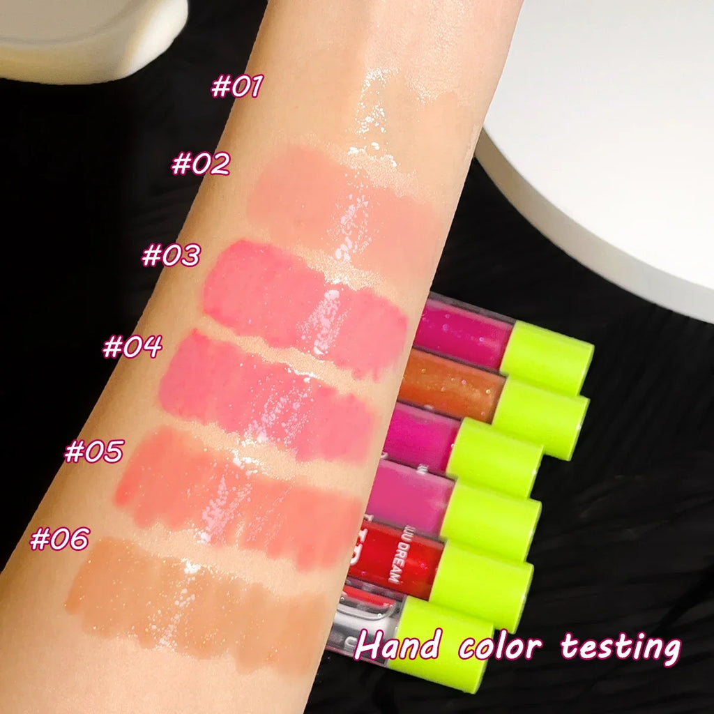 JUJU Dream Candy Jelly Lip Gloss | Mirror Shine 6 Colors Jelly Lip Gloss QXL