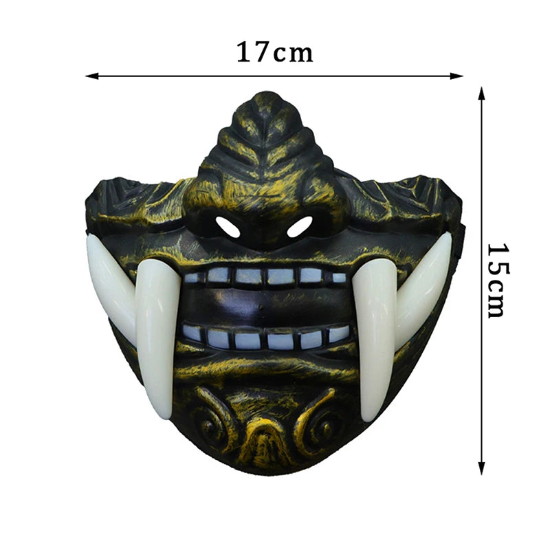Japanese Oni Demon Samurai Mask | Halloween Cosplay Prop Costume Mask QXL