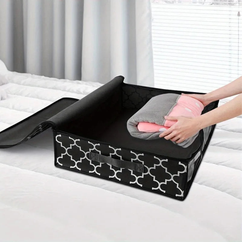 Foldable Nonwoven Dustproof Clothes Storage Bag with Zipper Clothes Storage Bag QXL