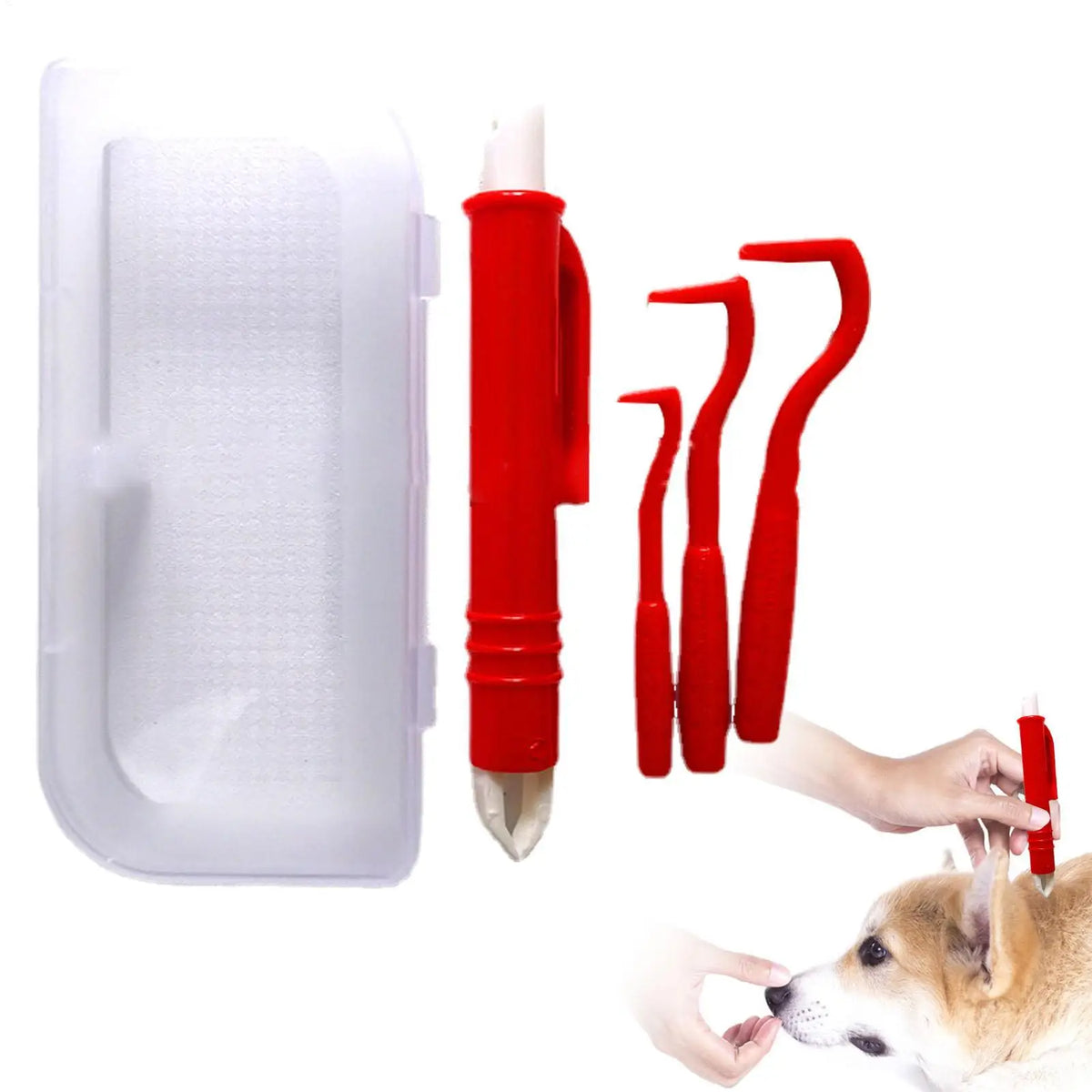 4-Piece Pet Tick & Flea Remover Kit – Hooks & Tweezers Pet Tick Remover Kit QXL