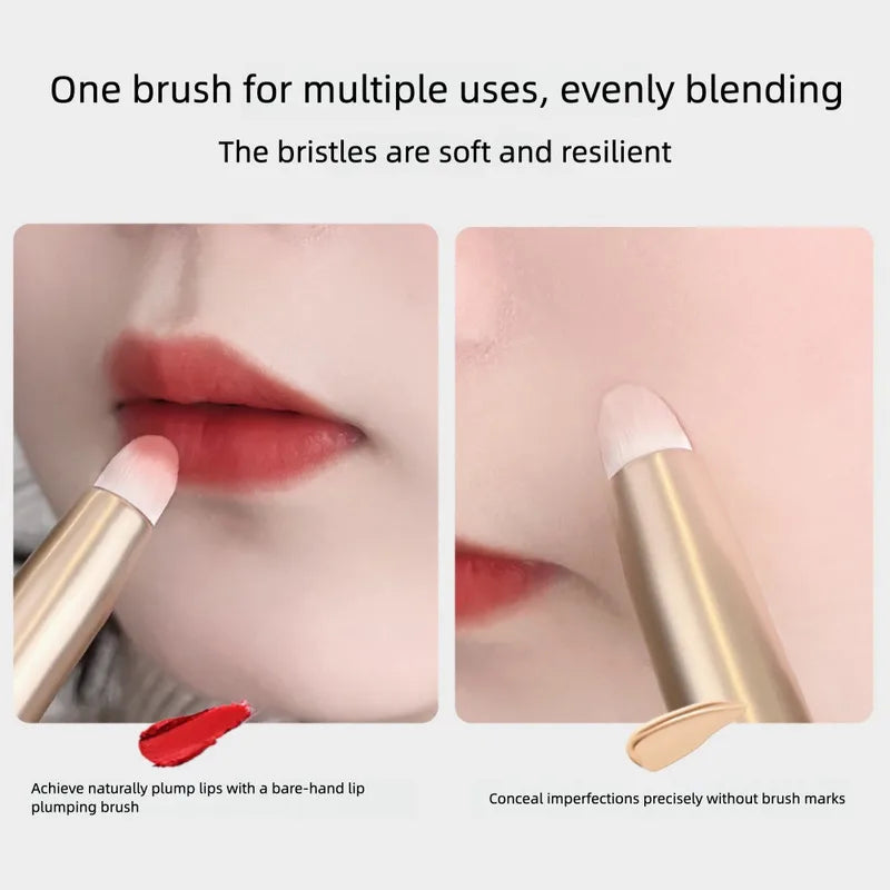 Zoreya Portable Round Head Lip & Concealer Brush – Pink Lip & Concealer Brush QXL