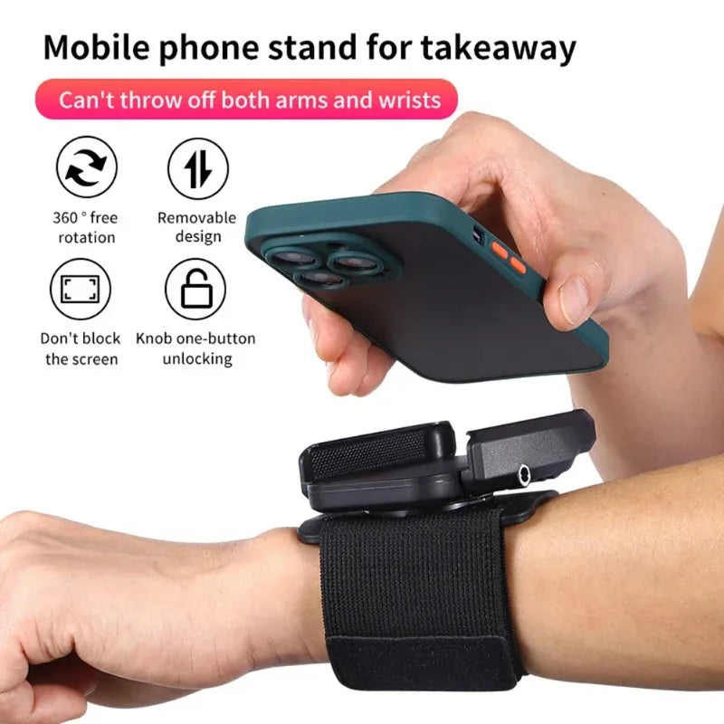 360° Rotating Sports Armband Phone Holder | Universal Wristband Sports Phone Armband QXL