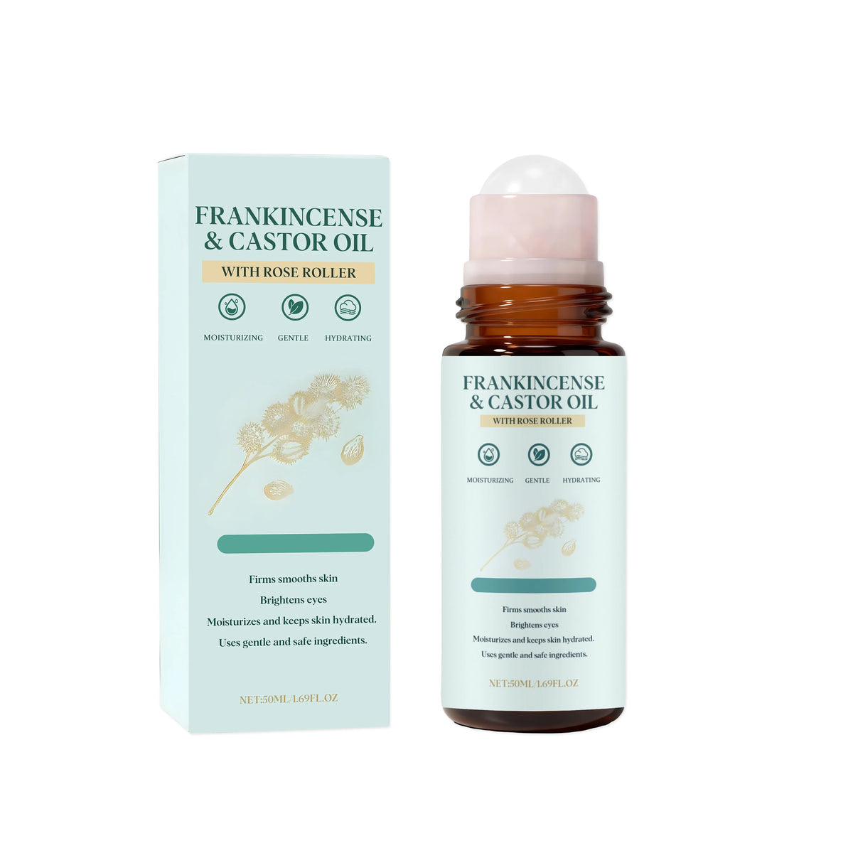 Frankincense Castor Oil Rollerball | Nourishing Face & Body Oil Facial Body Oil QXL 50ml