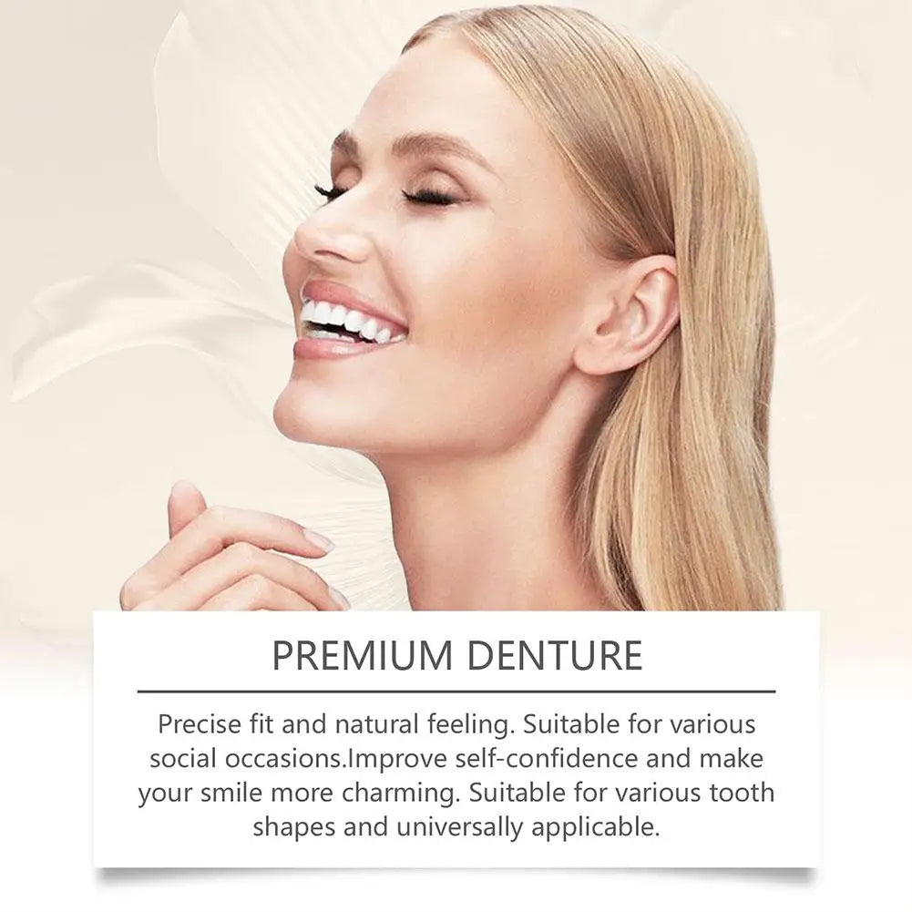Reusable Silicone Veneer Dentures Set – Upper & Lower Silicone Veneer Dentures QXL