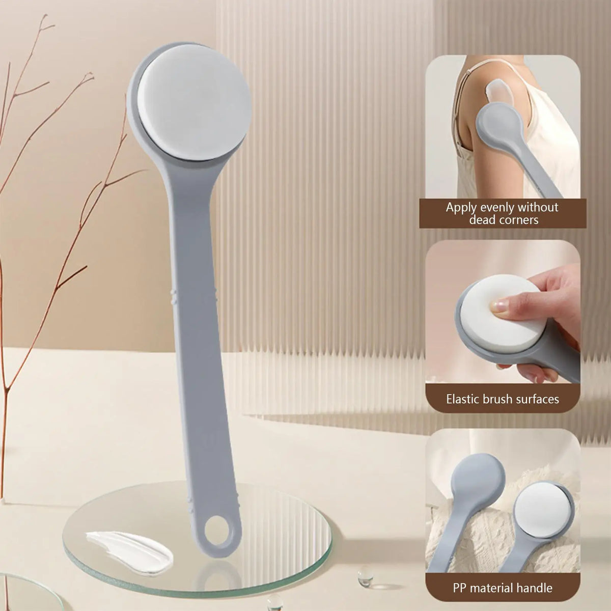 Long Handle Back Lotion & Sunscreen Applicator | Body Care Tool Back Lotion Applicator QXL