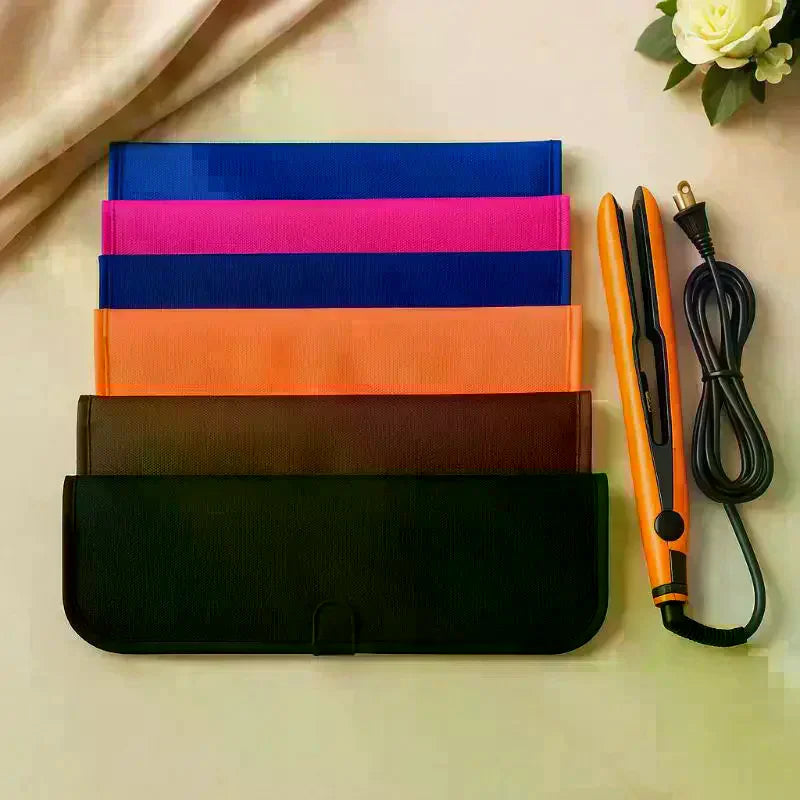 Heat-Resistant Pouch for Flat Iron & Curling Iron | Travel Case Hair Tool Travel Pouch QXL