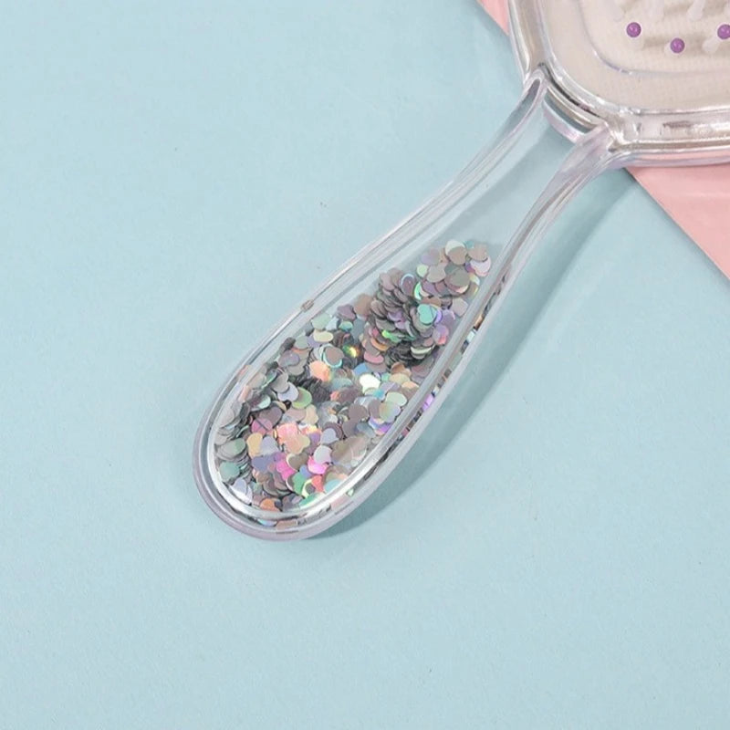 Glitter Heart-Shaped Air Cushion Hair Brush | Scalp Massage Air Cushion Hair Brush QXL
