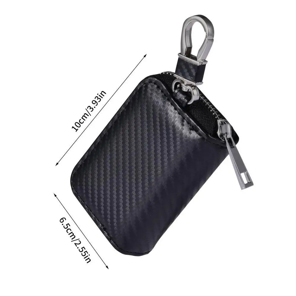 RFID Signal Blocking Key Fob Pouch | PU Leather Faraday Case RFID Blocking Pouch QXL 1pcs
