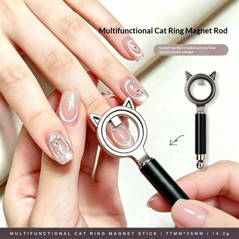 Cat Eye Nail Magnet | Black Hole & Hollow Effect Tool Nail Art Magnet QXL Black