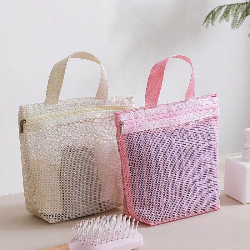 Mesh Travel Toiletry Bag | Portable Cosmetic Organizer Pouch Travel Toiletry Bag QXL
