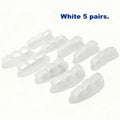 5-Pair Silicone Toe Separators 3-Hole Spacers | 10 Pcs Silicone Toe Separators QXL white