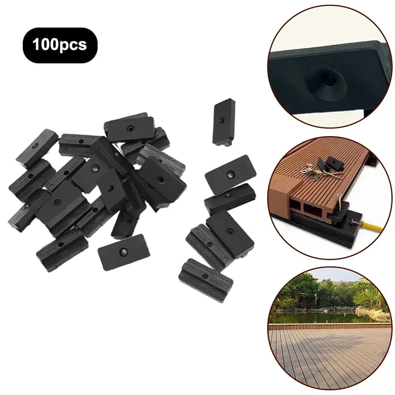 100-Pack Dovetail WPC Deck Clips | Hidden Decking Fasteners Decking Fastener Clips QXL
