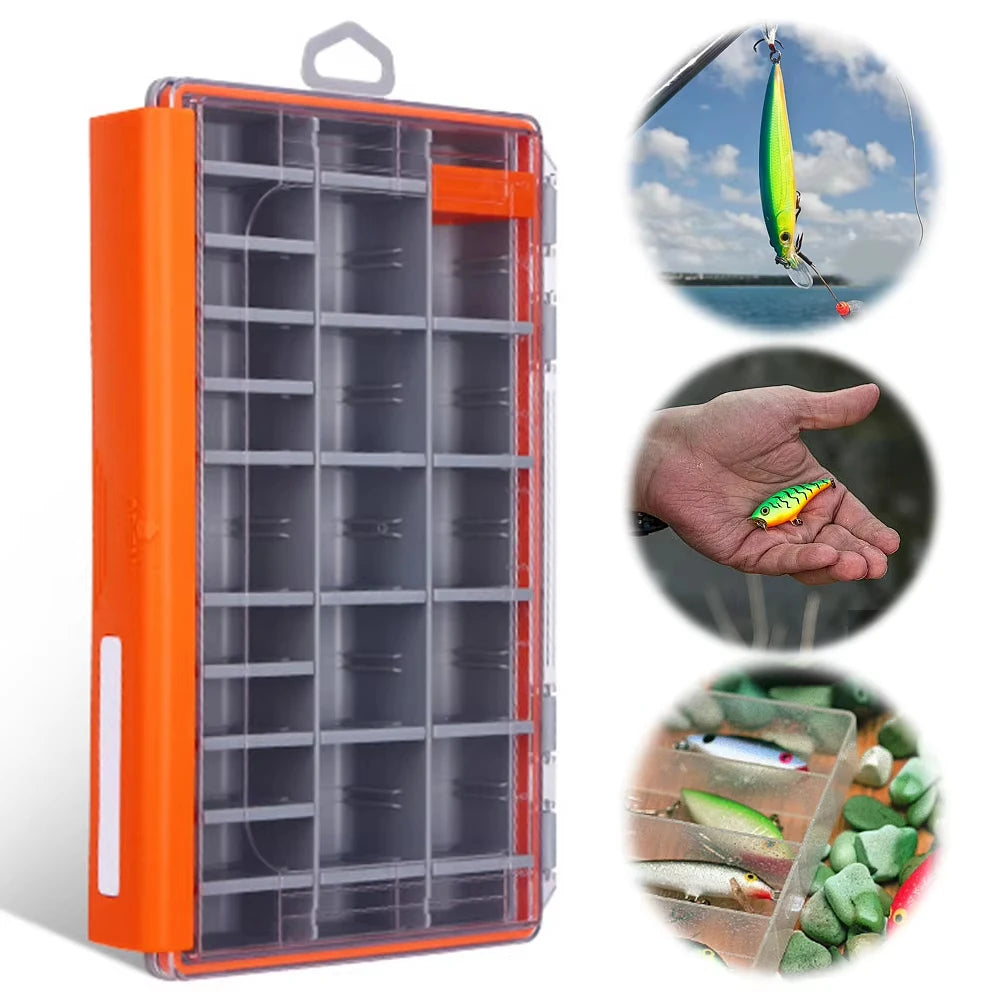 Portable Fishing Tackle Box with Removable Dividers & Ruler Fishing Tackle Box QXL