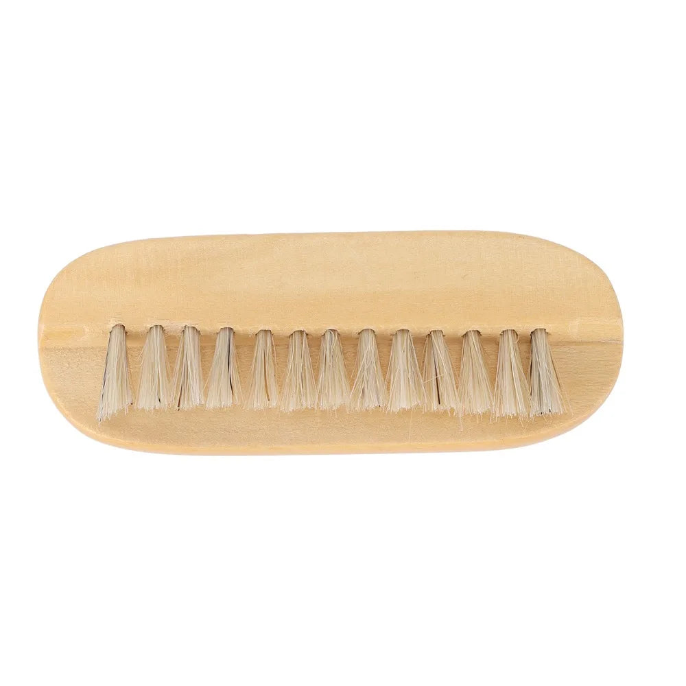 Wooden Double-Sided Nail Brush | Manicure & Pedicure Scrubber Nail Cleaning Brush QXL