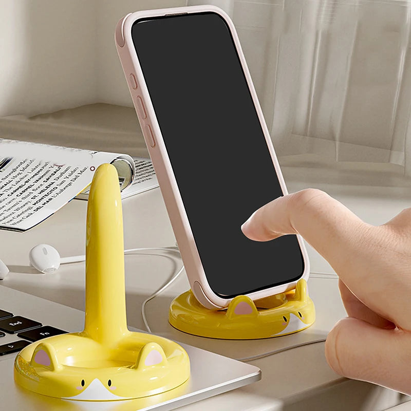 Cartoon Cat Phone Stand | Cute Desktop Holder & Desk Decor Phone Stand & Decor QXL