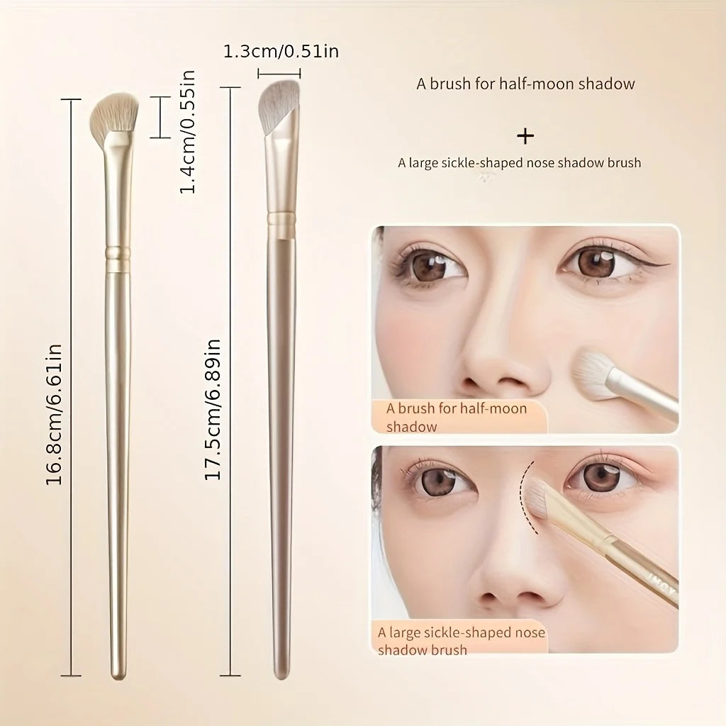 3-Piece Golden Nose Contour Brush Set | Soft Slanted Head Nose Contour Brush Set QXL