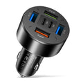 100W 6-Port USB-C Car Charger PD & QC3.0 Fast Charging USB Car Charger QXL 6 Ports No LED