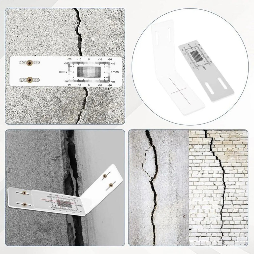 L-Shape Acrylic Crack Monitor | Wall Crack Detection Gauge Crack Monitoring Gauge QXL