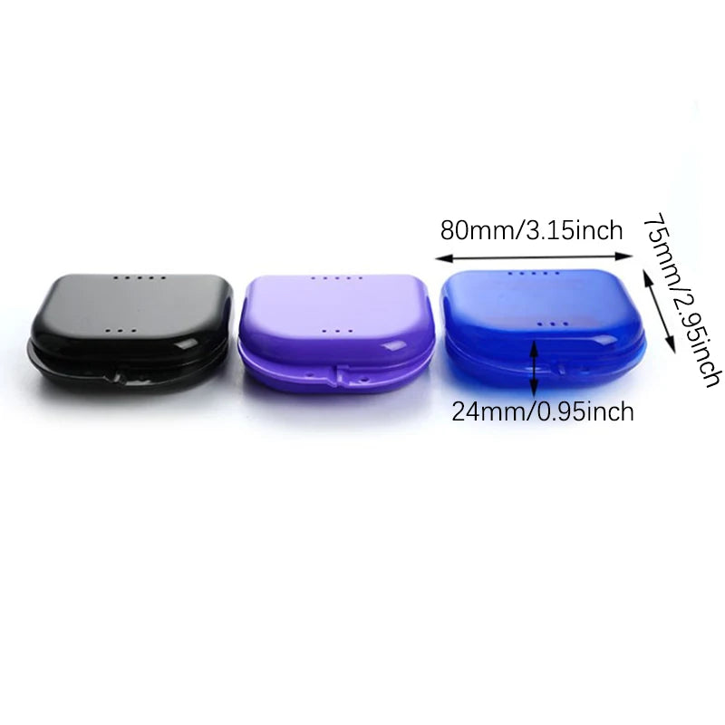Dental Retainer Case with Carabiner Hook & Air Vents Retainer Storage Case QXL
