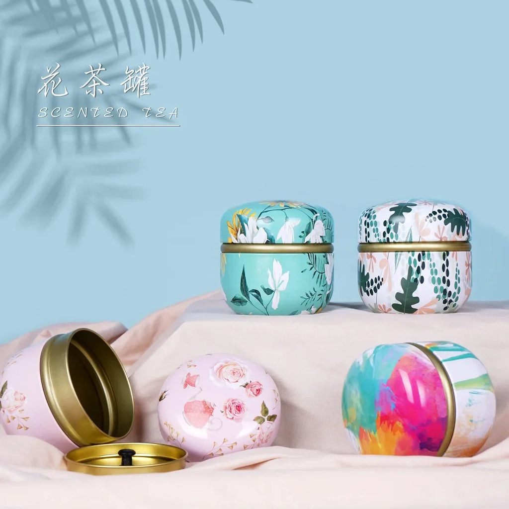 Soft Body Powder Puff Kit & Refillable Tinplate Container Powder Puff Kit QXL