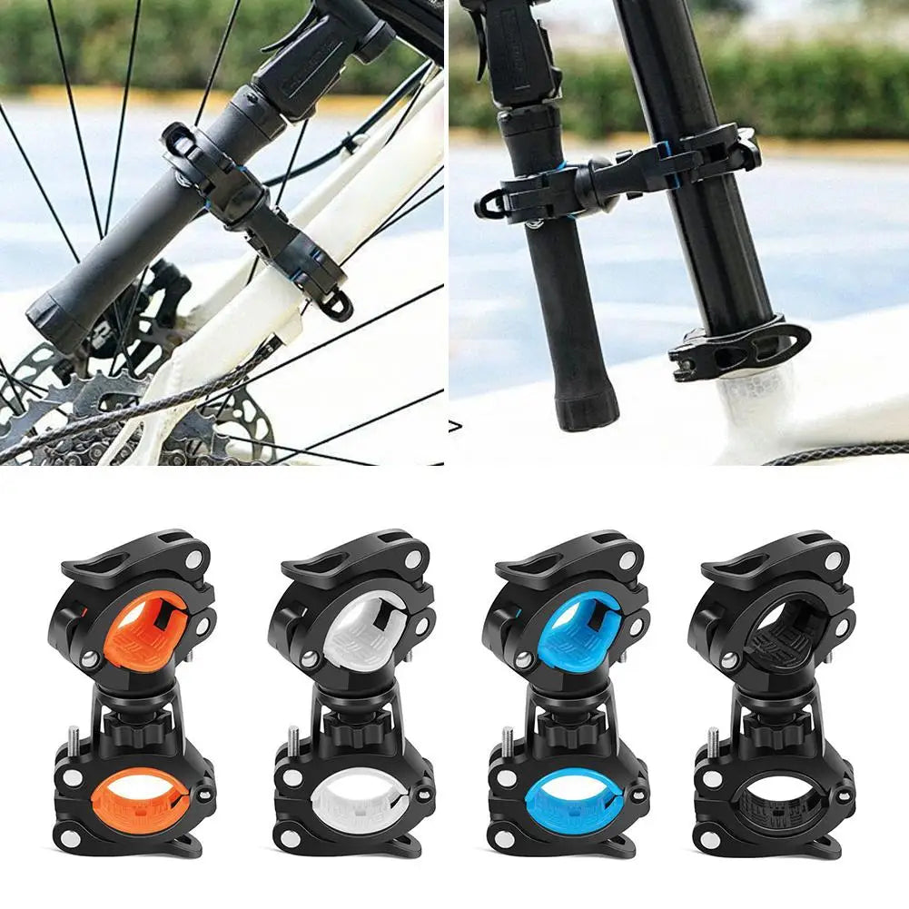 360° Rotating Bike Flashlight Handlebar Mount Bracket Bike Light Mount QXL