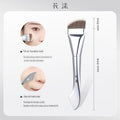 Double-Head Foundation Brush | Ultra-Thin Arc Fishtail Flat Head Foundation Brush QXL Silver