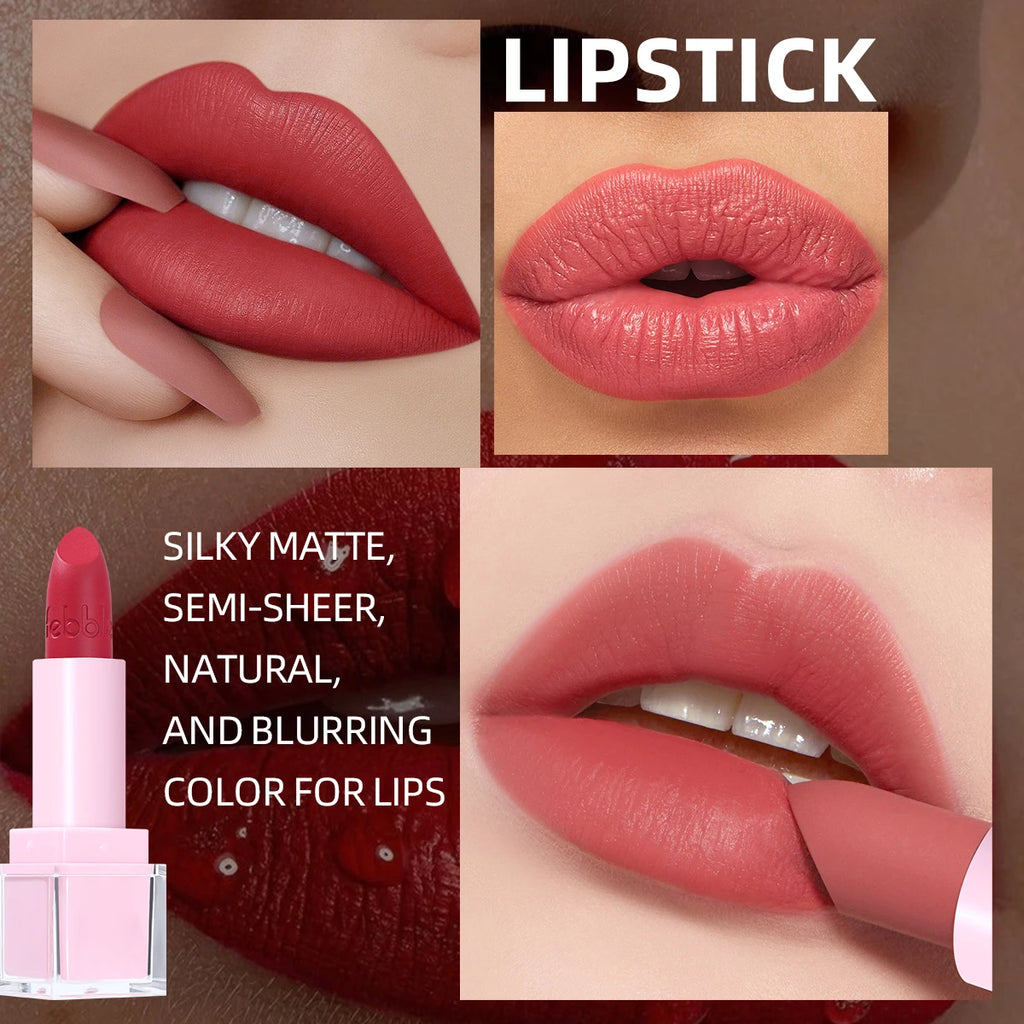 USHAS Matte Lipstick | Velvet Red Long-Lasting Lip Glaze Matte Lipstick QXL