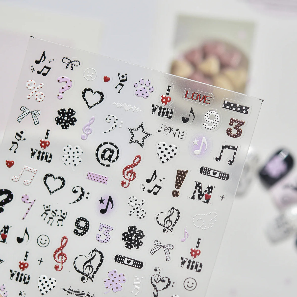 5D Y2K Nail Art Stickers | Star Skull Graffiti Self-Adhesive Nail Art Stickers QXL