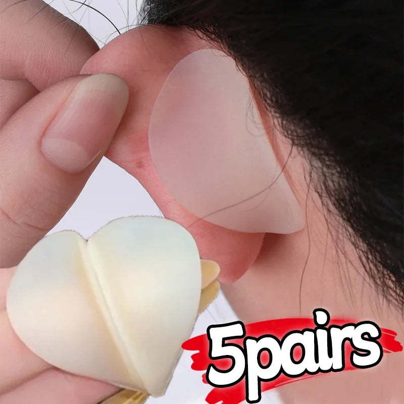 5-Pair Silicone Elf Ear Stickers | 4D Keel V-Face Patches Ear Shaping Stickers QXL