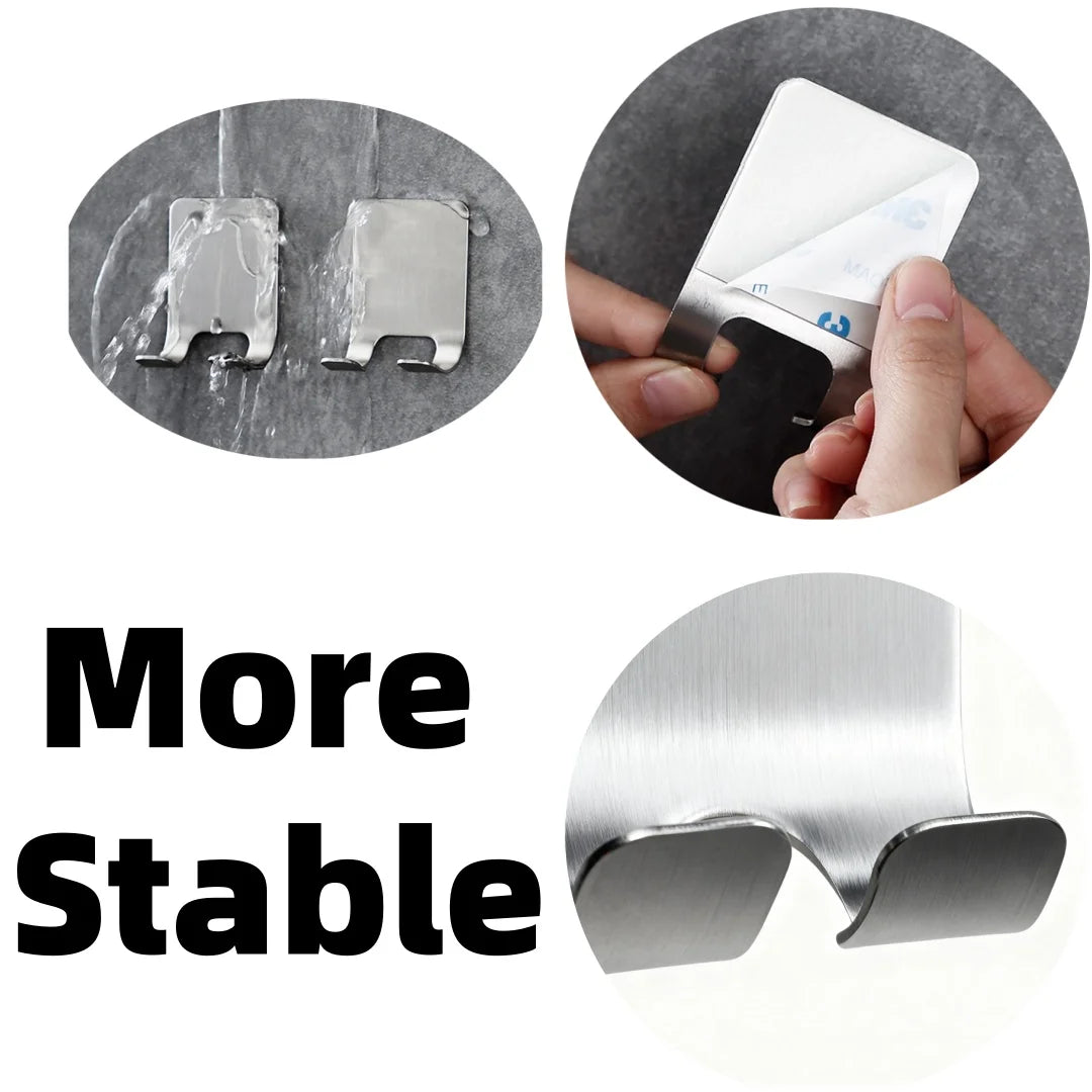 Adhesive Razor & Shaver Holder Hook | Punch-Free Wall Mount Adhesive Wall Hook QXL